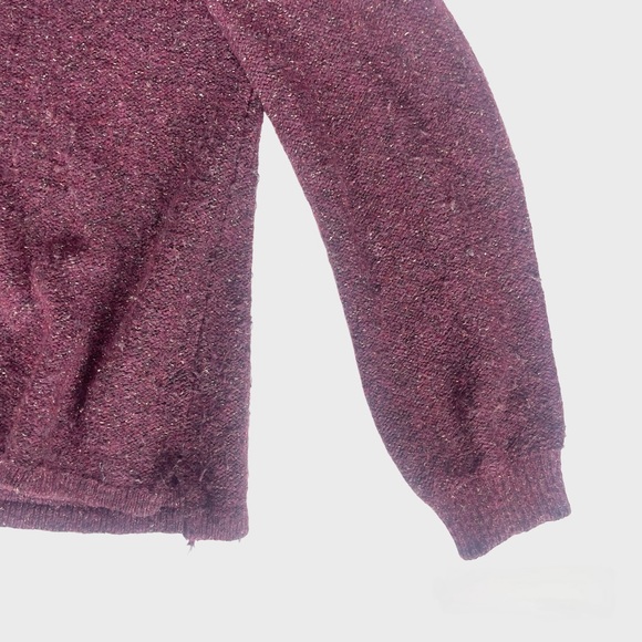 The Territory Ahead Burgundy Henley Style Sweater - Picture 5 of 7